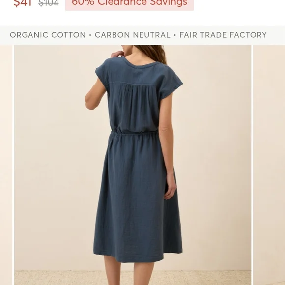 Pact Teal Midi Dress - Picture 3 of 3